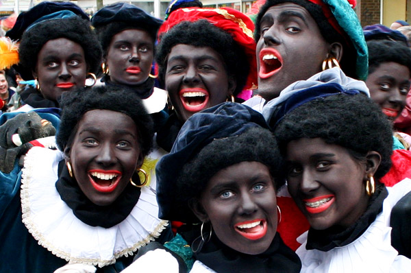 Dutch youngsters dressed up as 'Black Pete'